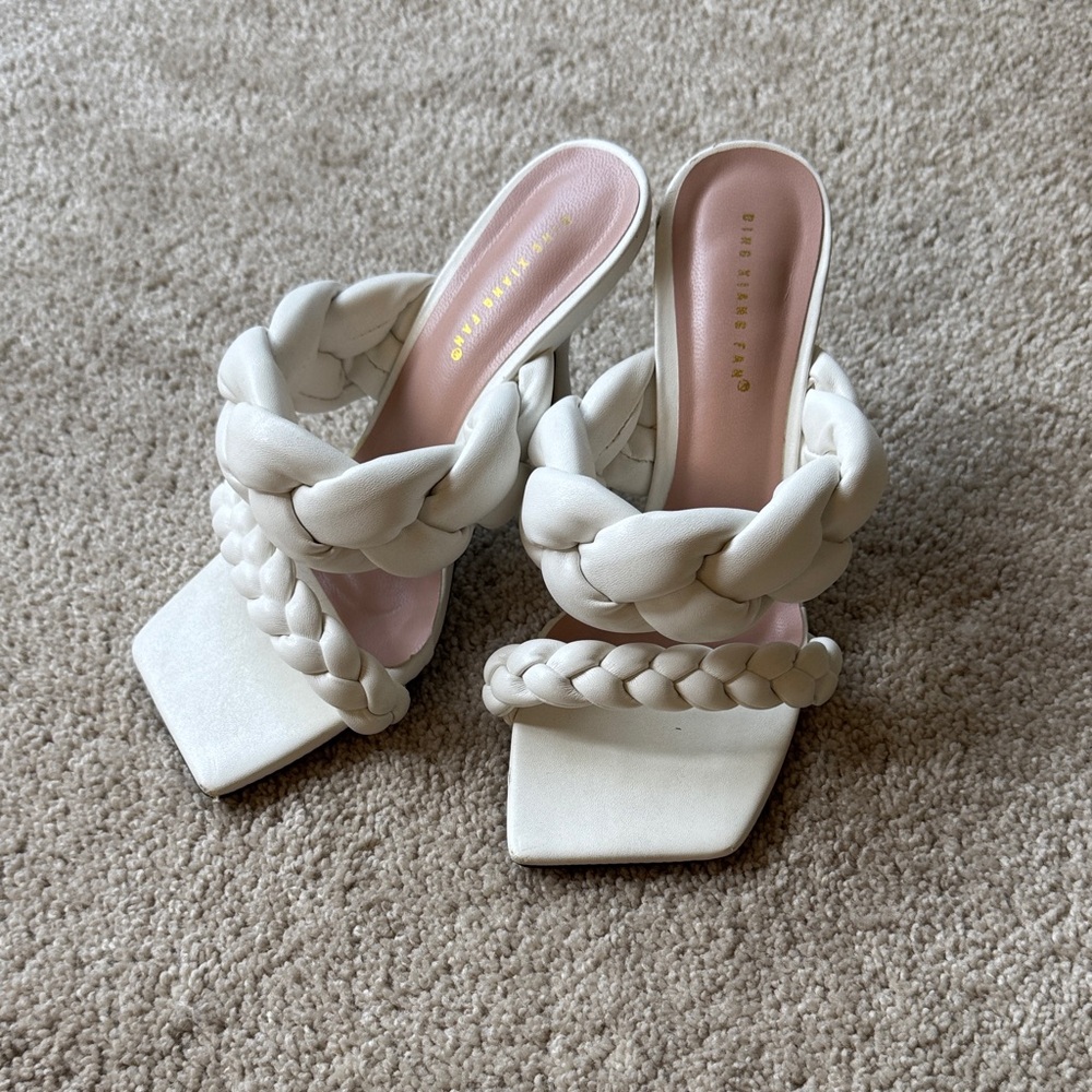 White Braided Women's Shoes